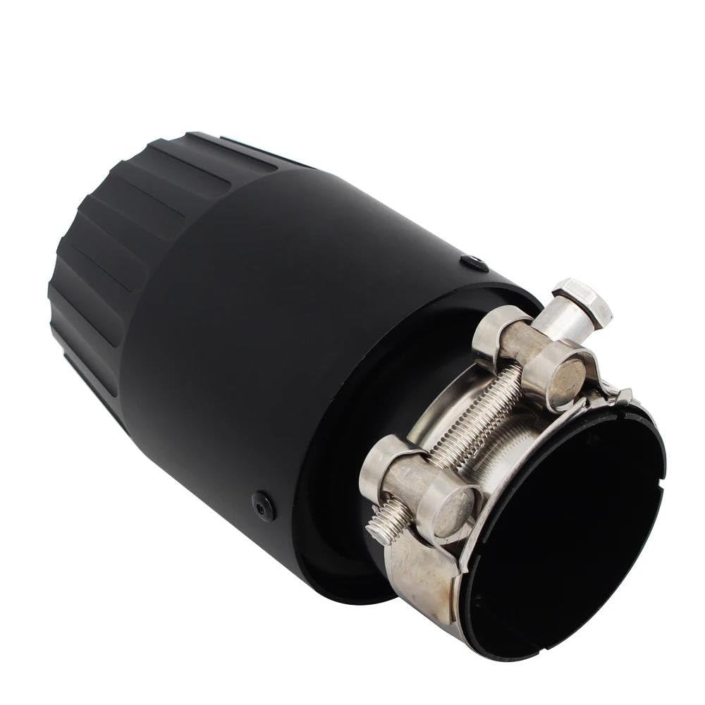 Tubo De Escape Punta De Silenciador De Tubo De Escape De Coche De Aluminio Silenciadores Negros Universales Decoración Final Tamaño Múltiple Garganta Cola(60mm-89mm)