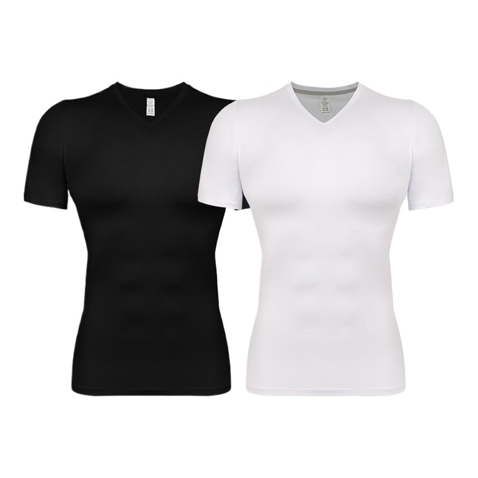 CMBSSTFC Koszulka w kształcie koszulka kompresyjna męska Fitness siłownia Body Sport koszulka do biegania topy Tee szybkoschnąca koszulka z krótkim rękawem męska bielizna modelująca
