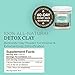 Living Clay Detox Clay Powder | All-Natural Bentonite Calcium Clay for Internal & External Deep Cleansing | Perfect for Mask, Bath or Wrap | 8 oz