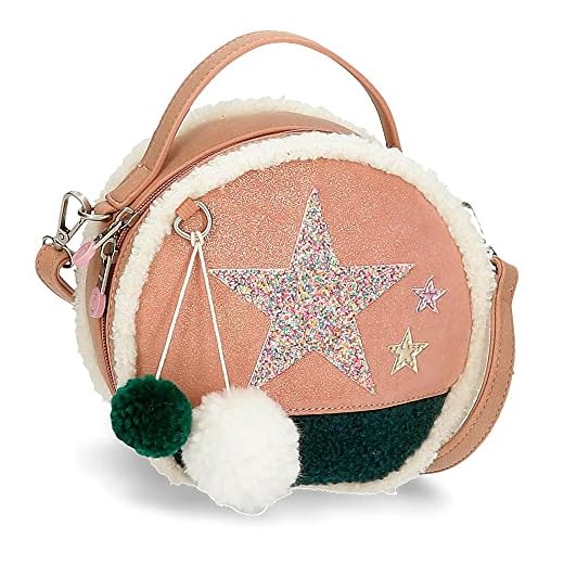 Enso Shine Stars Bandolera Redonda Rosa 17,5x17,5x6 cms Piel sintética