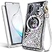 NGB Supremacy Magnetic for Samsung Galaxy Note 10 Case, Diamond | Compatible with Magsafe | with Diamond Wrist Strap Lanyard, Glitter Floating Liquid Cute Phone Cover