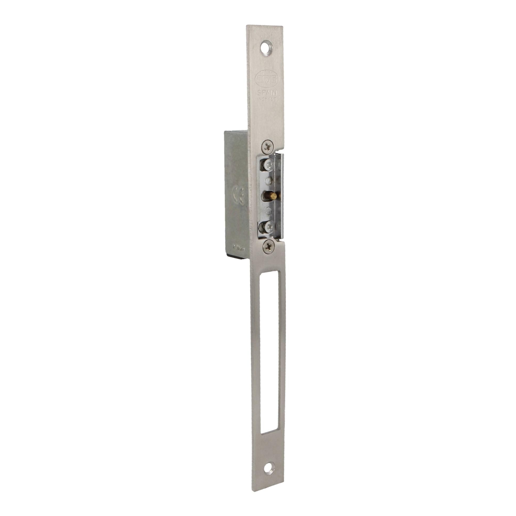 Amig - Abrepuertas Eléctrico de Embutir para Puertas - Mod.51-250 x 22 x 3 mm - Amperaje: 1,1 A - Incluye Bobina de 8-12 V de Corriente Alterna - Cerradero para Portales, Tiendas u Oficinas
