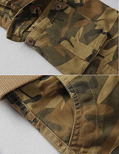 Men's Army Camouflage Cotton Sweatpants Trousers 7XL Multi Pockets Sports Jogger Cargo Pants Plus Size(No Belt)3