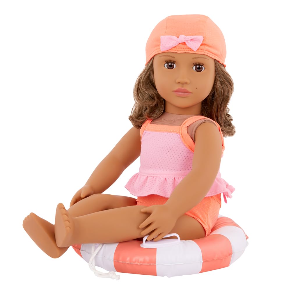 Our Generation – Vestiti per bambole da 46 cm – Con nuoto, occhiali da sole e sandali – Per bambini dai 3 anni in su, costume da bagno Floaty Fun