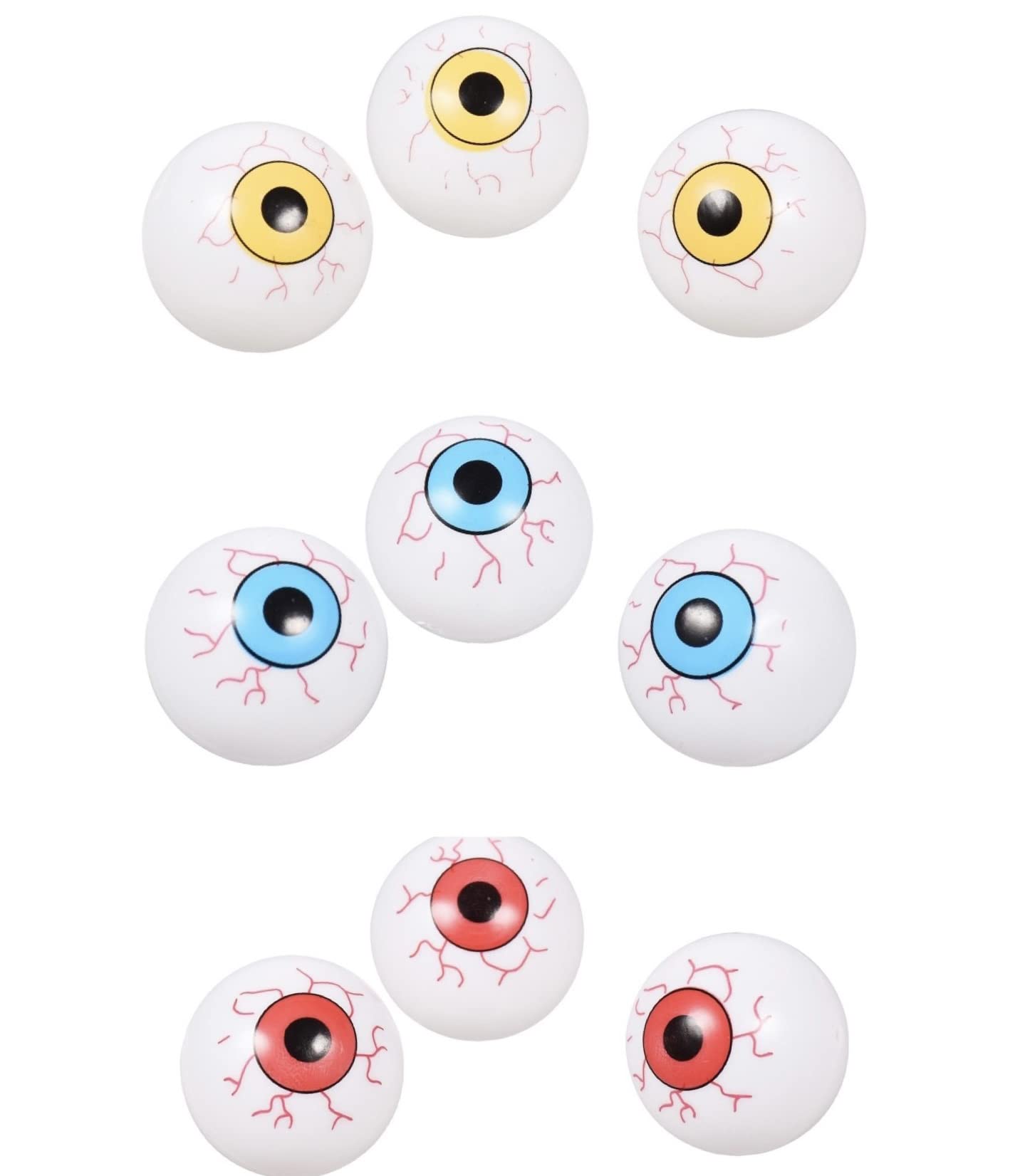 CABE Plastic Table Tennis Eyeball 3 Pack~ 12 Balls Per Pack Halloween Decoration Fun Game (Bundle KC Tingamajig)