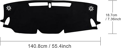 Miniatura 8 de KUNGKIC Para Subaru Crosstrek BasePremiumSportLimitedWilderness Cubierta protectora de tablero de salpicadero de 2023 2024 Almohadilla de franela