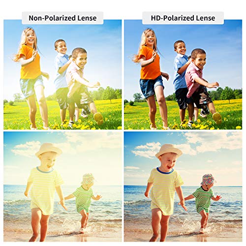 Deafrain Kids Sunglasses For Boys Girls Polarized Sport Child Youth Teen Baseball Cycling Running Green Glasses Age 5-13 #TOP5