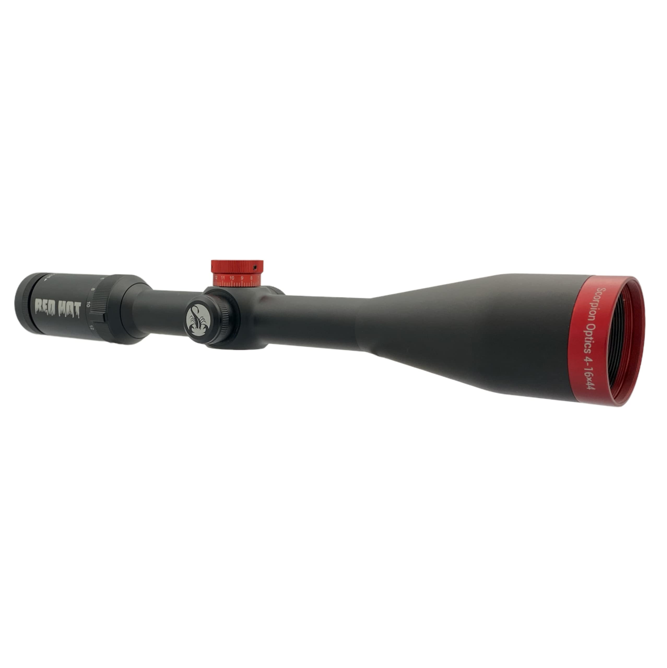 Scoprion Optics Red Hot Varminter 4-16x44 Scope - Duplex Reticle
