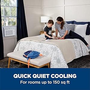 GE Window Air Conditioner Unit, 5,000 BTU for Small Rooms up to 150 sq ft. with Manual Adjustable Fan and Cooling Settings, Perfect for Small Bedroom or Living Room, Easy Install Kit Included, White GE Window Air Conditioner Unit 5000 BTU for Small Rooms up to 150 sq ft with Manual Adjustable Fan and Cooling Settings Perfect for Small Bedroom or Living Room Easy Install Kit Included White