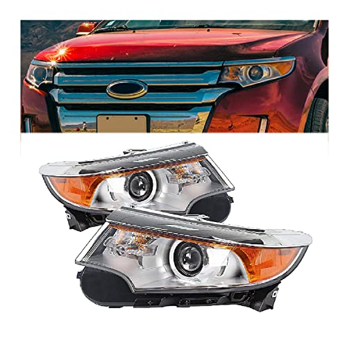 Front Headlamp Headlight Assembly Compatible with 2011-2014 Ford Edge Super Bright