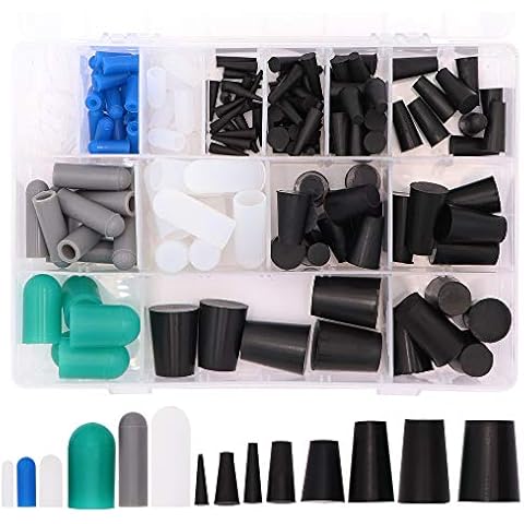 Taukealugs 170pcs High Temp Silicone Rubber Cap & Plug Assortment - Masking System Kit for Powder Coating, Painting, Anodizing, Plating & Media Blasting Cover