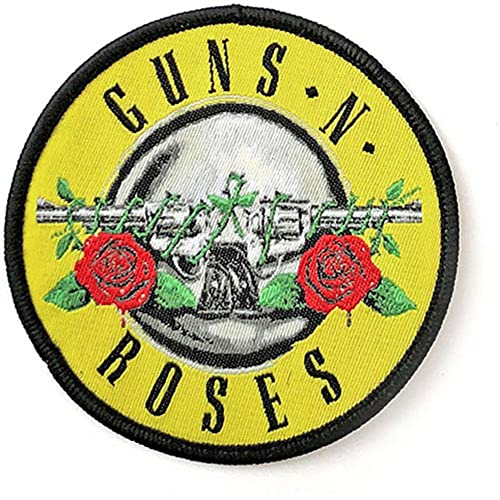 Guns N' Roses Toppa Classic Circle Logo Parche 1 Pieza Redondo Woven Clásico de Círculos con Logotipo de Woven