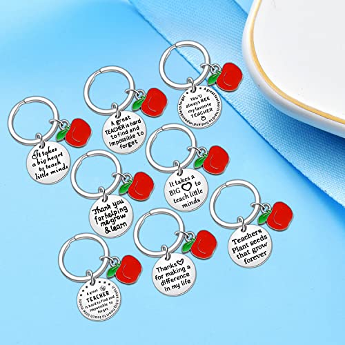 Malyunin 8Pcs Teacher Keychains In Bulk Teacher Appreciation Gifts Teachers Gifts For Women Thank You Gift For Teachers thumb #2