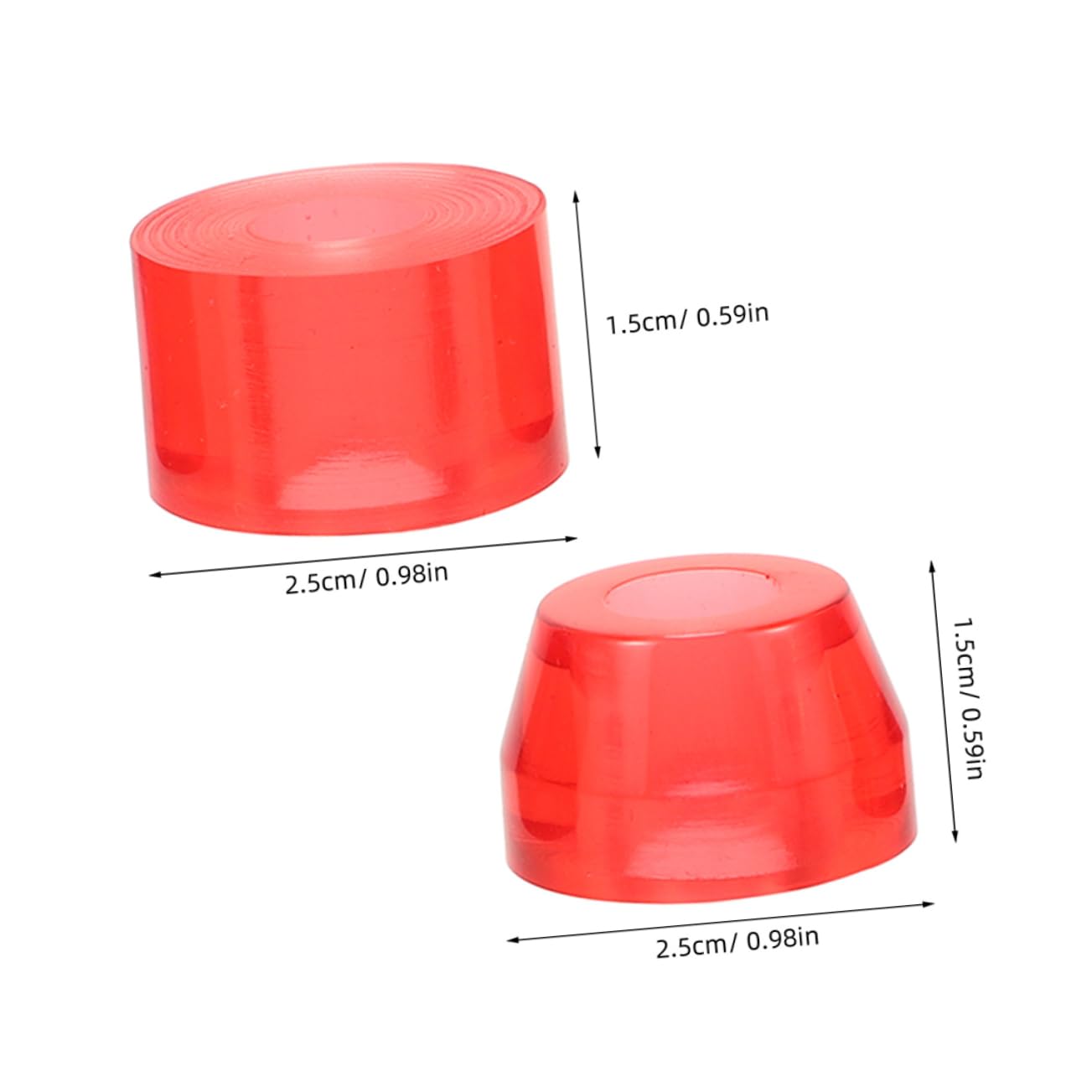 GALPADA Skateboard Supplies 8pcs Skateboard Shock Pad Inline Bearing Spacer Hardware Trucks