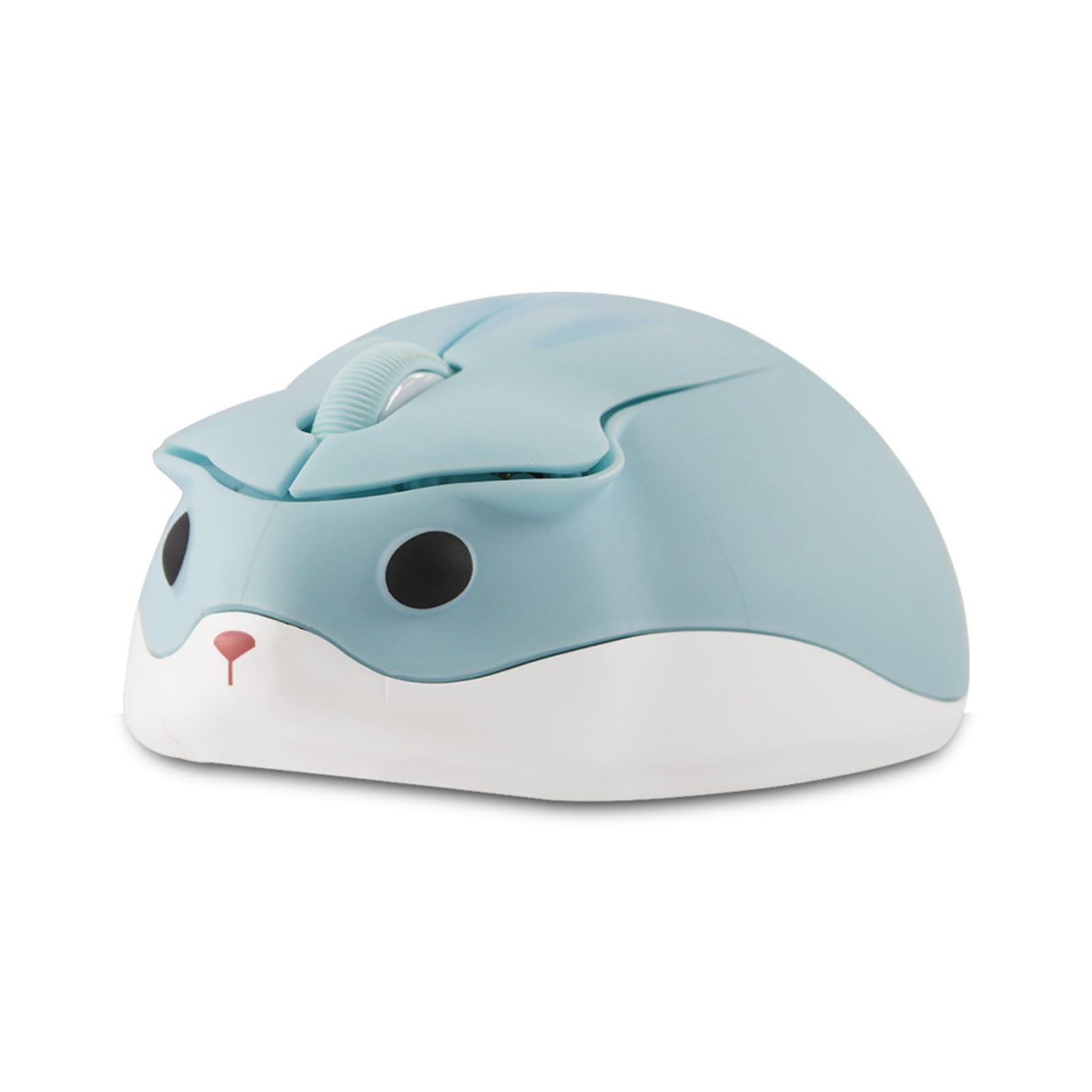 Urocza mysz bezprzewodowa 2,4 G, kawaii, chomik, cicha, przenośna, bezprzewodowa, 1200 DPI z odbiornikiem USB, do laptopa, MacBooka, notebooka, prezenty dla dziewczynek (niebieska)