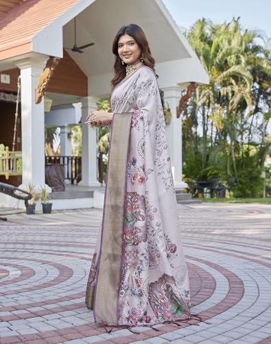 Image of Yashika Women's Cotton Silk Dola Border Digital Printed Saree|Sarees for Women