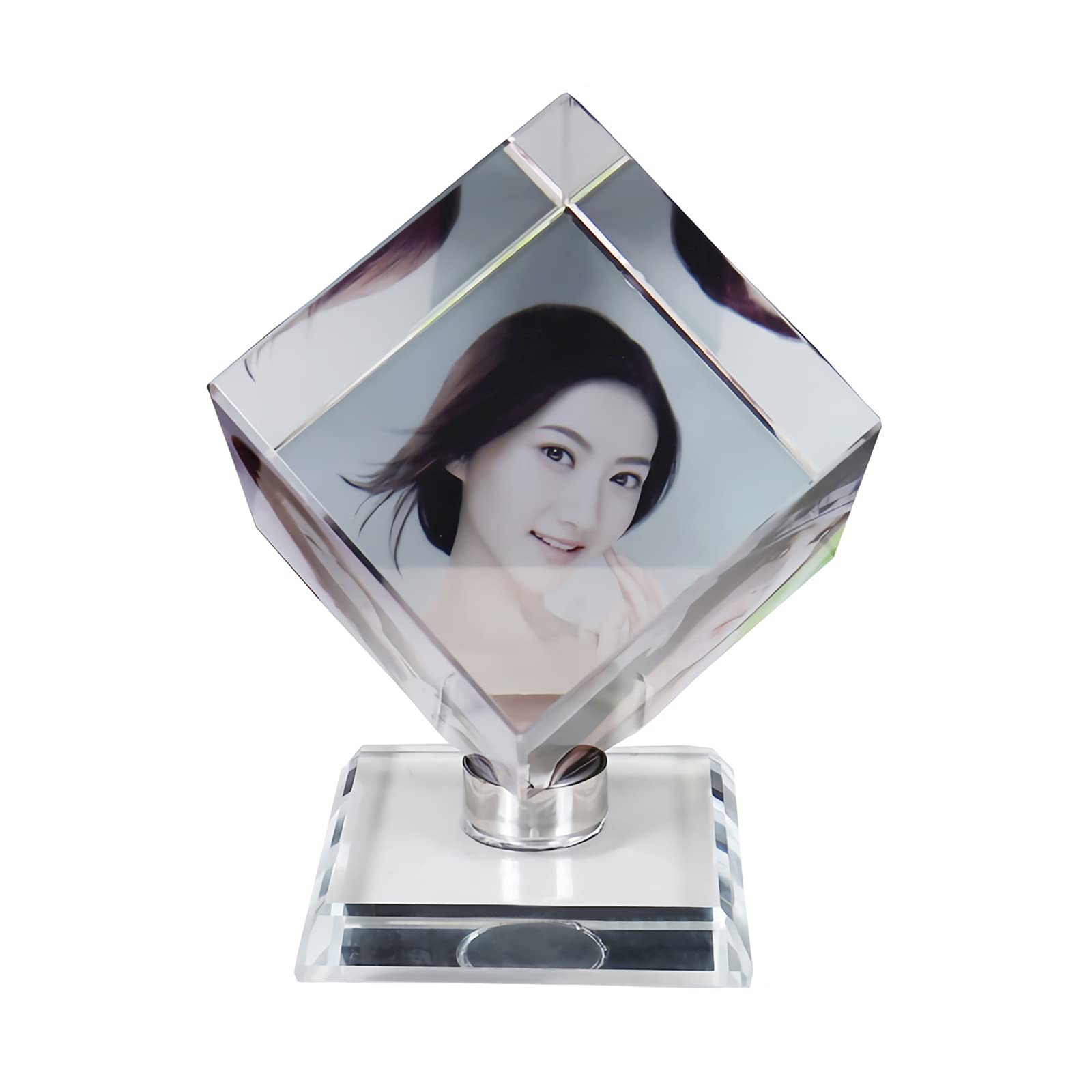 Cadre Photo en Verre Personnalisé DIY Photo Lithographie Personnalisé Photo sur Verre Impression Image Objet Décoratif Maison Personnalisable Cadeau Famille Amoureux Noël Anniversaire