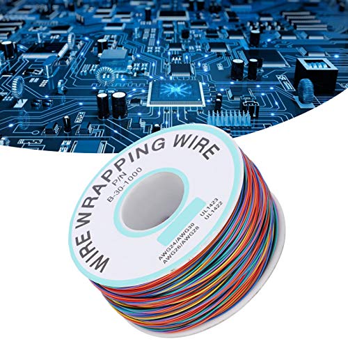 Cosiki Kupferdraht, 8-farbig verzinnter Kupferdraht Hochlötbare einadrige Kupferkabelplatine für elektronische Geräte