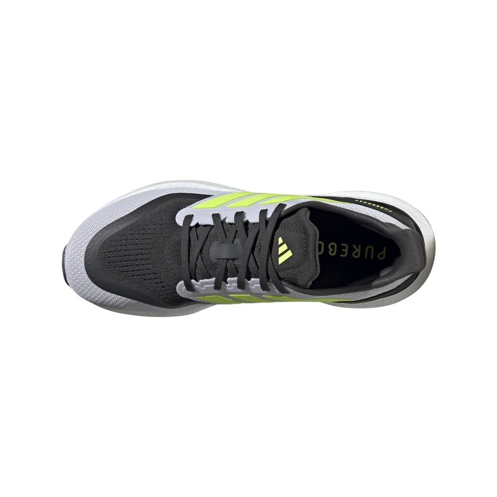 Adidas Men's Pureboost 5 Running Sneaker, Dash Grey/Lucid Lemon/Carbon, 11.5