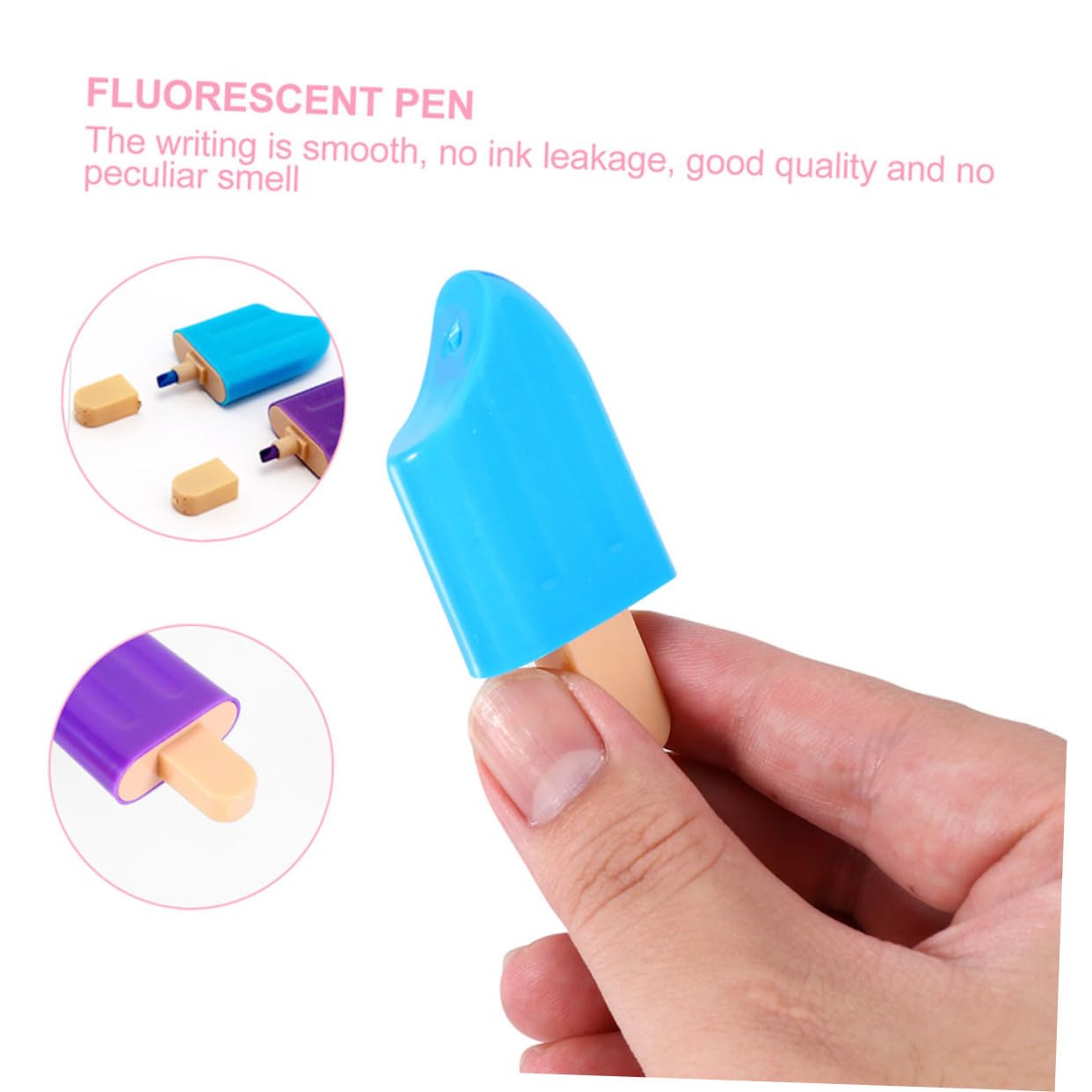 Angoily 160 Teiliges Eis Am Stift Pastell Textmarker Kreative Fluoreszierende Marker Pens Leuchtstift Großpackung Sanfte Farben für Schule Büro Journaling und Handlich