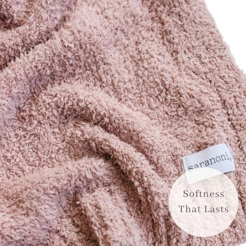 Image of SARANONI Bamboni Luxury Baby Blanket | Cozy & Soft Plush Receiving Blankets | Perfect for Girls & Infant Baby Boy Blankets | Pink - 30 inch x 40 inch
