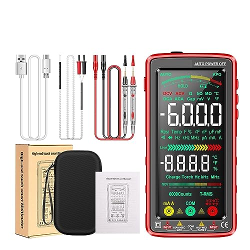 Multimètre Numérique DELURA 682 pour Dépannage Domestique Facile avec Lampe de Poche Intégrée