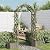 vidaXL Garden Pergola with Planter, Gray Solid Firwood, Weather Resistant, Decorative Outdoor Archway, Garden Entrance, Planters Incorporated, Easy Assembly, 68.9" x 15.7" x 80.3"