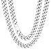 FEEL STYLE Chunky Cuban Link Chain for Men Women - 12mm Stainless Steel Silver Chain Necklace for Women Men - Dainty Silver Choker Thick Trendy Punk Hip Hop Cuban Chain Jewelry - 16inch