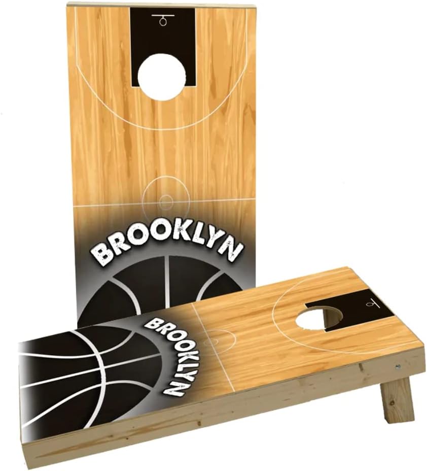 Basketball Brooklyn Custom Cornhole Board Game Set