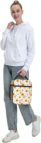 Miniatura 7 de Shiba Inu y bolsa de almuerzo de girasol, bolsa de comida aislada, contenedor de alimentos para escuela, trabajo, picnic, viajes