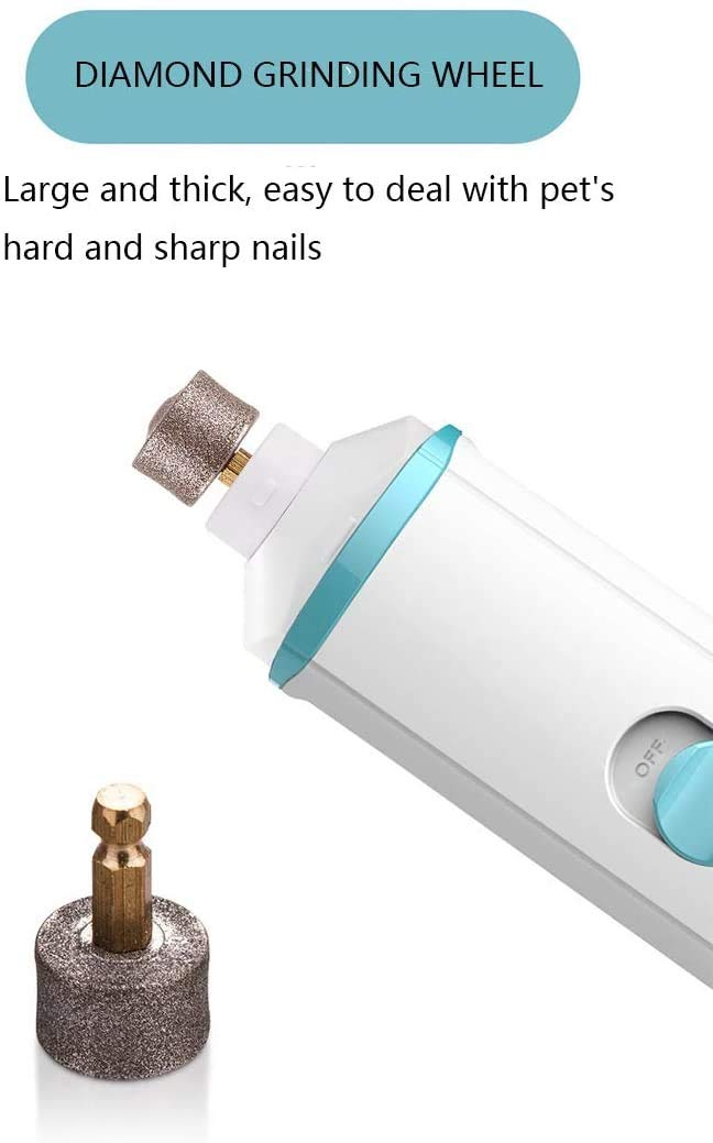 Molinillo de Clavo para Perros - 2 velocidades eléctricas Recargables recortadoras de Clavos para Mascotas Patas indoloras, Aseo y alisado para pequeños Perros y Gatos pequeños.