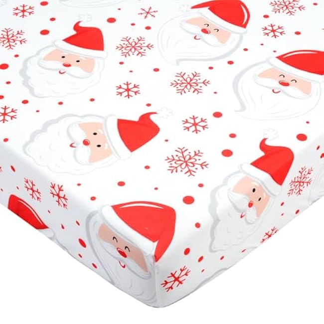 JISEN Baby Crib Sheet 1 Piece Portable Fitted Crib Sheet for Standard Crib and Toddler Mattresses Nursery Bed Decor for Boys Girls 28x52 Halloween Ghost