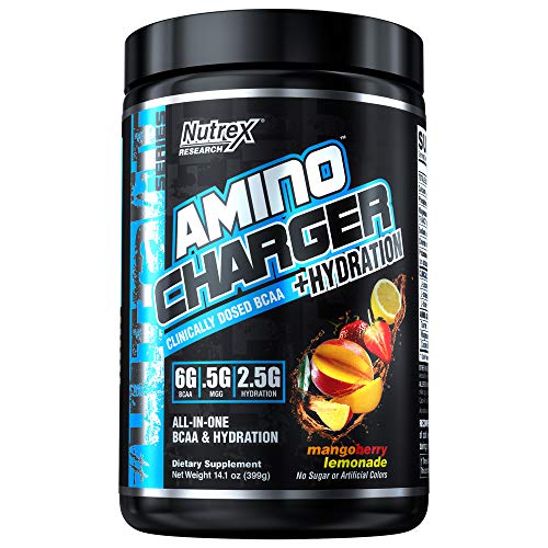 Nutrex Research Amino Charger Plus Hydration, Mango Berry Lemonade, 14.1 Ounce