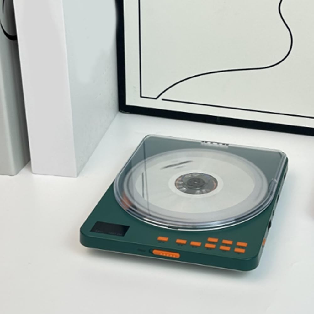 Reproductor de CD Transparente, Portátil, para Aprender Inglés, Repetidor, CD, Álbum, Reproductor de MP3, Reproductor de CD de Música Transparente.