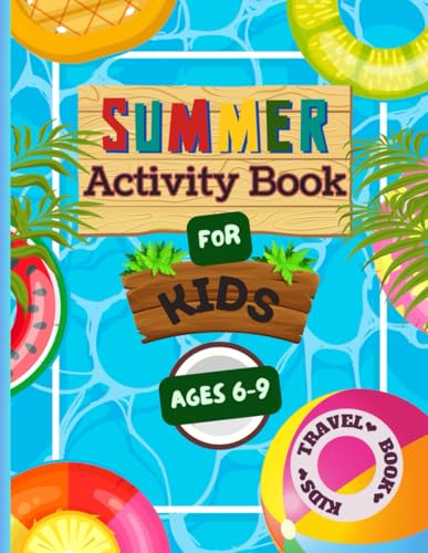 Summer Activity Book for Kids Ages 6 - 9 | Kids Travel Book: A Big Book of Mazes, Dot to Dot, Word Search, Spot the Differences, Color by Numbers, Math Cross Word Puzzle, I Spy and Much More! image 2
