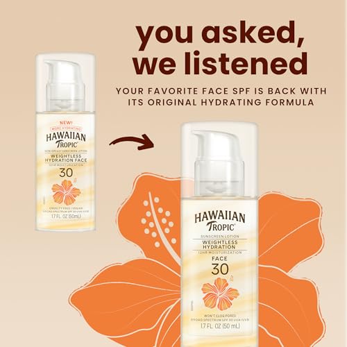 Hawaiian Tropic Weightless Hydration Lotion Sunscreen for Face SPF 30, 1.7oz | Travel Size Sunscreen Lotion, Beach Essentials, Sun Protection, Travel Sunblock Face, Summer Essentials, 1.7 fl oz - Image 4