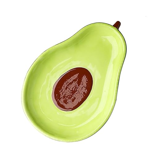 Ciieeo Plato De Cerámica En Forma De Aguacate 6.41X4.52 Pulgadas Bandeja Para Frutas Ensaladas Y Aperitivos Ideal Para Hogar Restaurante Y Eventos