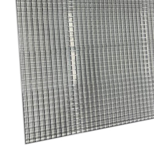 Image of KASTLITE Para-Lite 5 Parabolic Louver Ceiling Light Cover - Visual Comfort Overhead Lamp Diffuser | 23-11 /16 inchx 47-11 /16 inch | 3 /4 inch X 3 /4 inch X 3 /8 inch Cell Size | Silver Polystyrene Shades, Grid-Style, 2-Pk