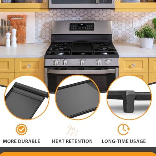 Image of WB31X27151 Side Grates WB31X24738 Stovetop Griddle Replacement for GE General Electric Stove Parts,WB31X24736 Cooktop Grates WB31X24998 Cast Iron Griddle for Stove Top JGBS66REKSS JGB735SPSS Gas Stove