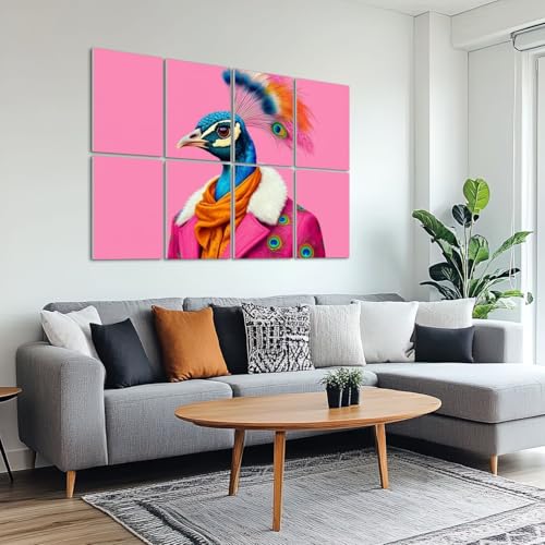 Paneles acústicos artísticos 8 piezas color rosa absorbentes de sonido 48"x32" miniatura 6