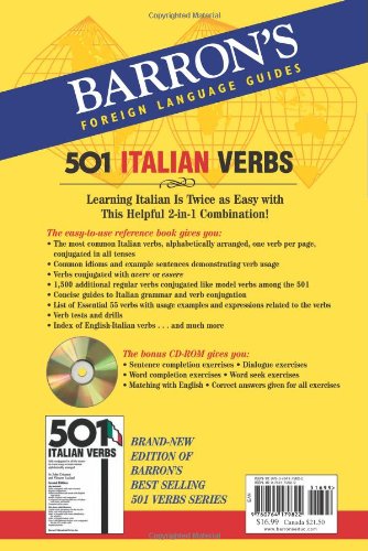 501 Italian Verbs (Barrons Foreign Language Guides) (Italian and English Edition) - Image 2