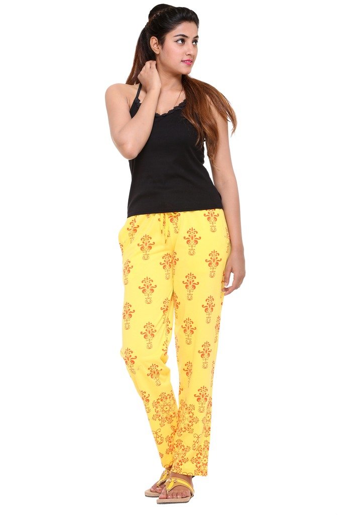 Women's Cotton Blended Printed Lounge Wear - Track Pants-image-17