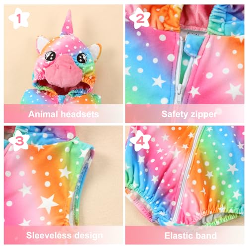 MICHLEY Unisex Baby Animal Hooded Romper Halloween Christmas Outfits for 0-24 Months4