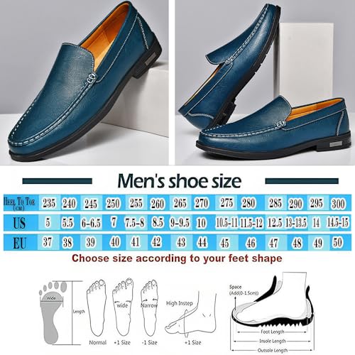 Men's Loafers Slip-On Dress Shoes – Men's Genuine Leather Business Casual Shoes,Hollow and Breathable Comfortable,Suitable for Work,Office Or Daily Wear4