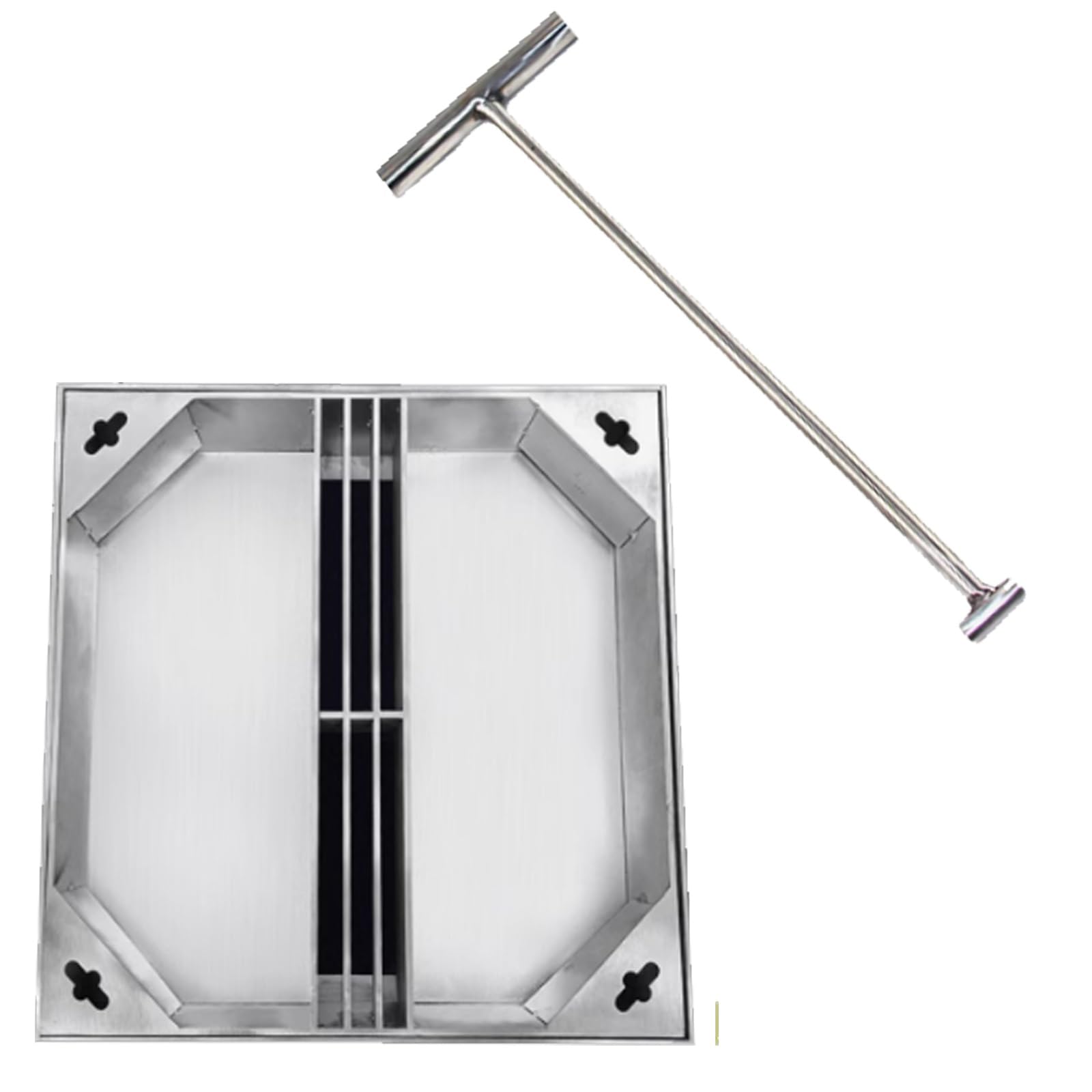 GJMSSMY Recessed Manhole Cover aluminium material landscaping cover driveway cover decorative finish undergr