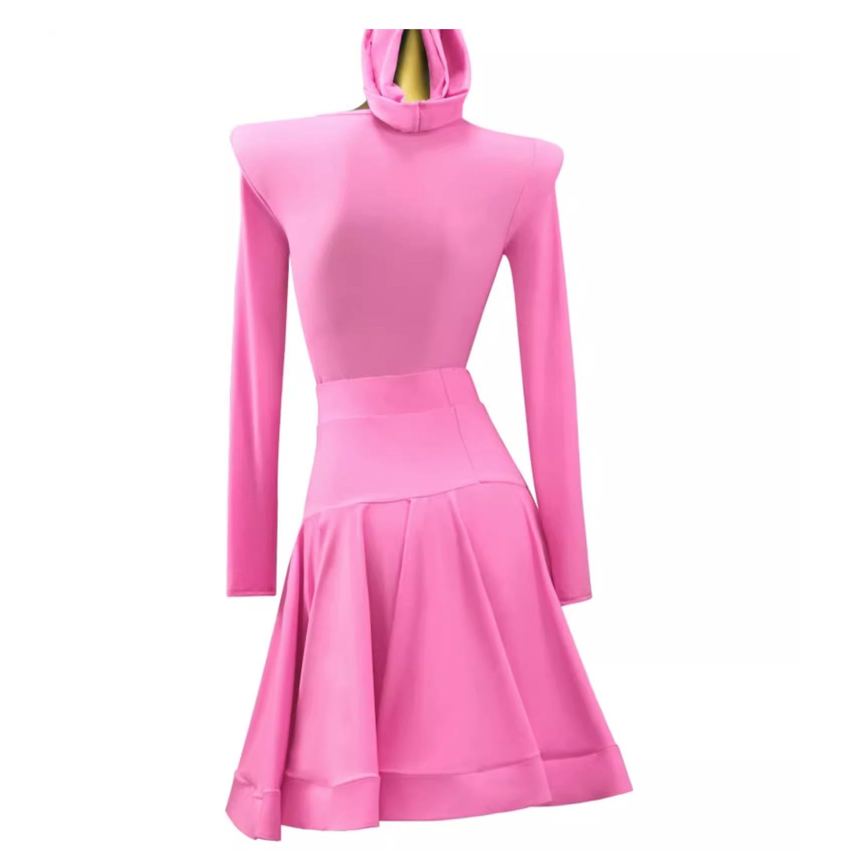 JRUIA Latin Dance Dresses Cha Cha Practice Fishbone Skirt Ballroom Performance Dress for Women Salsa Tango Training Outfit,A,M