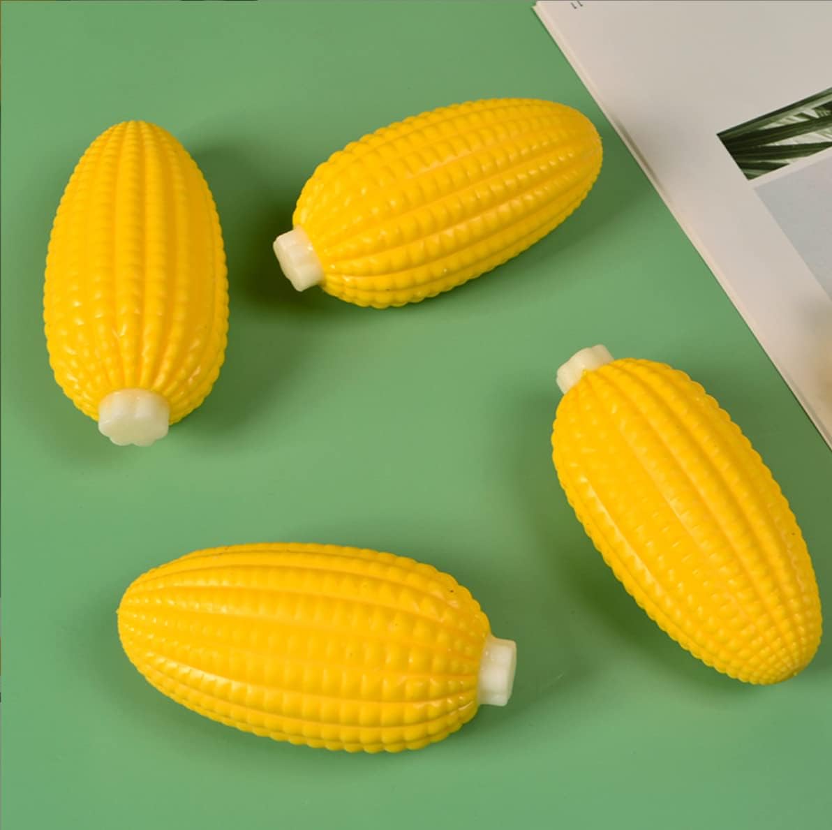 1Pcs Soft Fake Corn Stress Relief Prop Fingertips Sensory Adult Tool Stress Relief Hand Muscle Exercise Prop Tool Halloween Christmas Party April Fool's Day Brithday Deco - Image 3