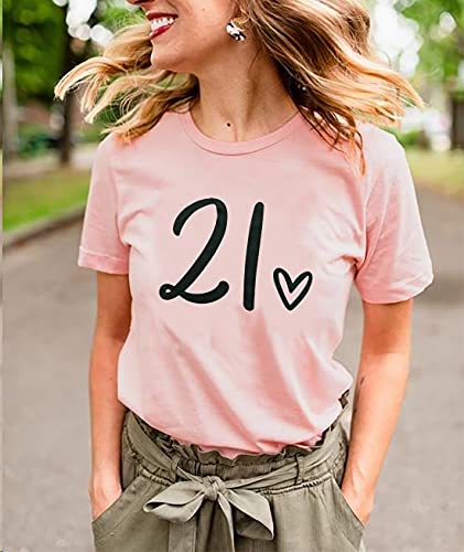HEYO Women's 21st Birthday T-Shirt - Twenty First Birthday Party Shirt2