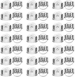 TOAOB 20pcs Earring Backs 925 Sterling Silver Butterfly Style Safety Scrolls Earring Stoppers Universal Size for Earring Making