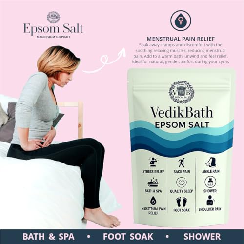 Image of Epsom Salt | Natural Magnesium Sulfate for DIY Scrubs | Foot Soaks & Relaxing Baths | Fragrance-Free & Skin Safe | Fast-Dissolving Bath Soak for Sore Muscles | Workout Relief & Joint Comfort | Soak for Relaxation Detox & Stress Relief | Net Weight 1Kg